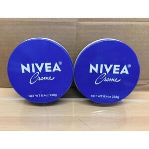 Nivea Creme Moisturizer 250 ml 8.4oz Tin Germany Lot of 2